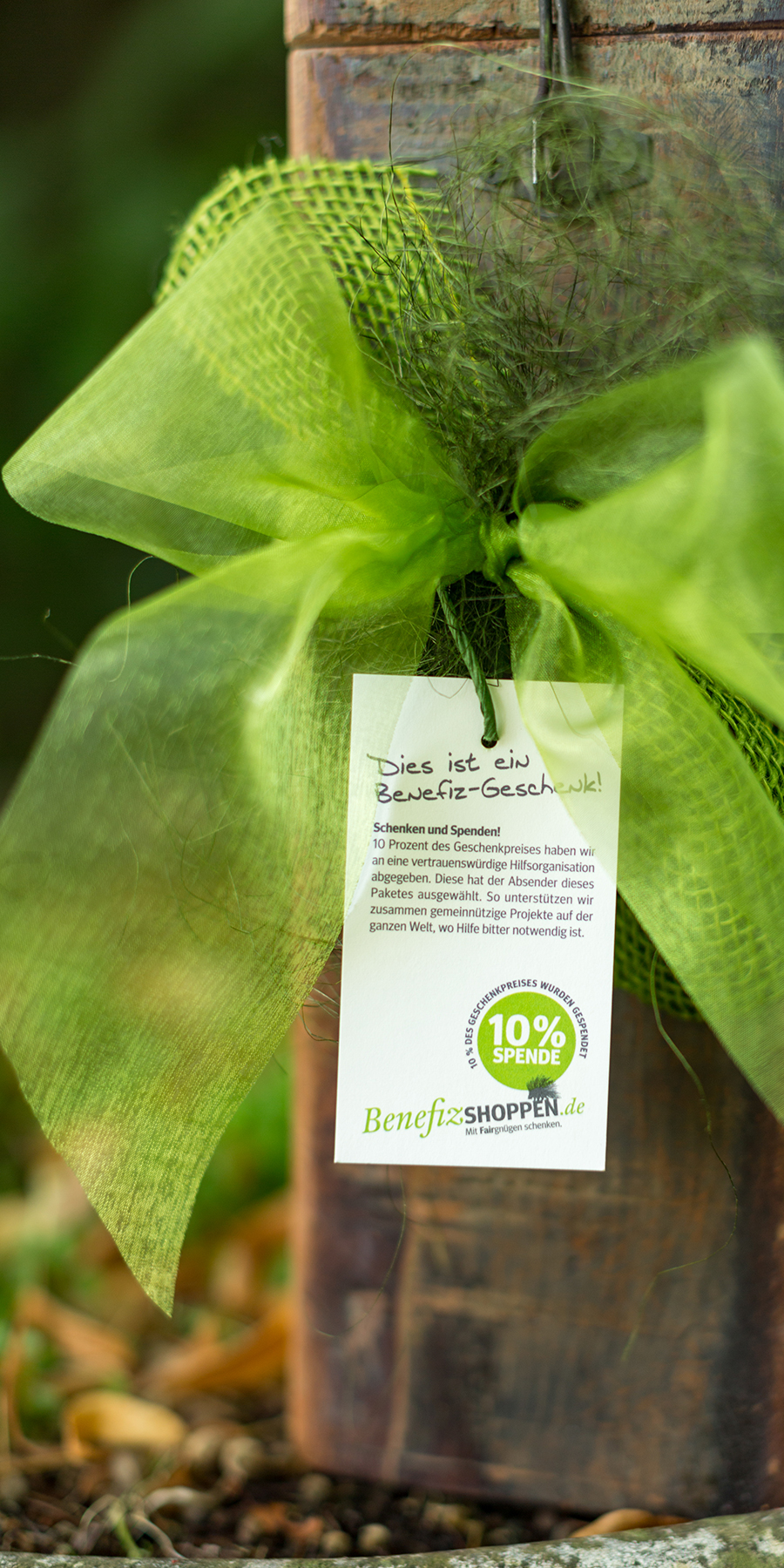 Deluxe Verpackung mit Spendenanhänger Deluxe Verpackung mit Spendenanhänger